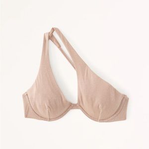Shimmer Asymmetrical Underwire Bikini Top, Abercrombie size medium.
